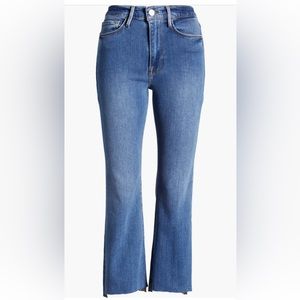 FRAME Le Crop Mini Boot Raw Stagger Jeans Size 31